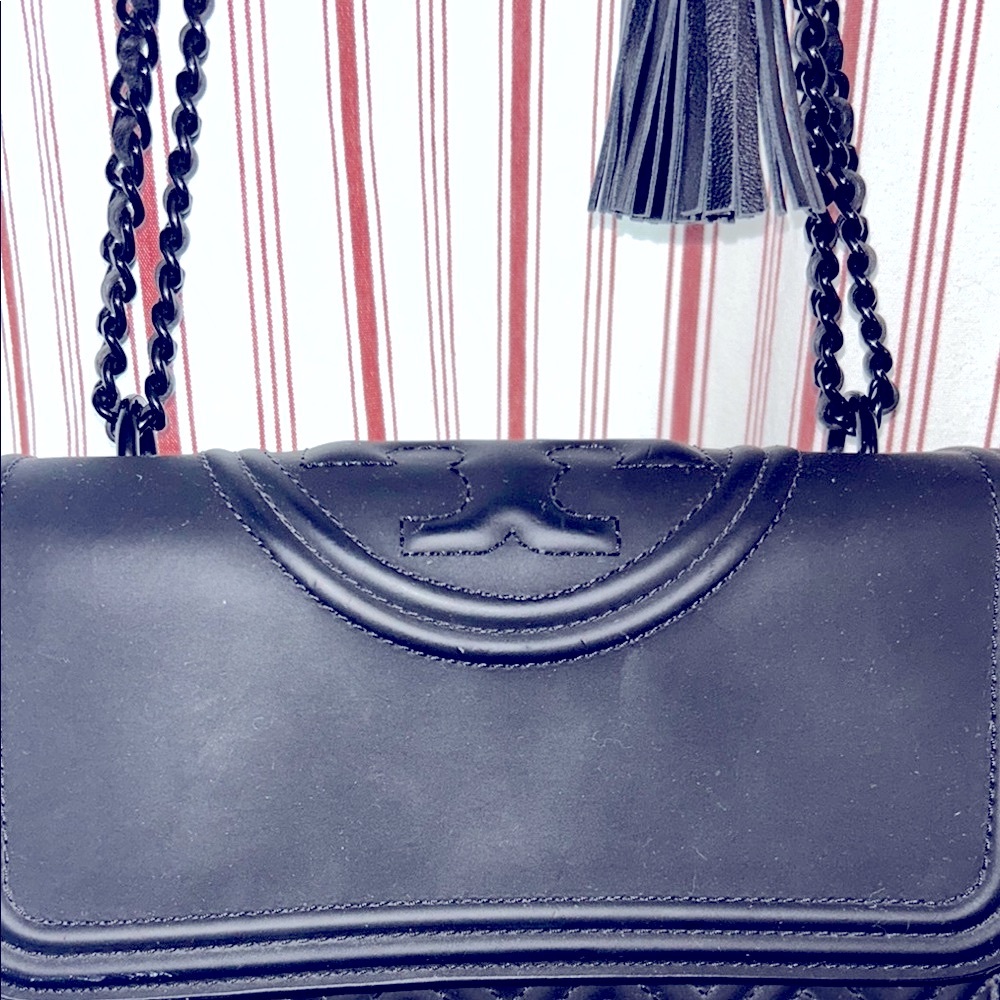 Elegant Tory Burch Fleming  Black Handbag - Picture 5 of 7
